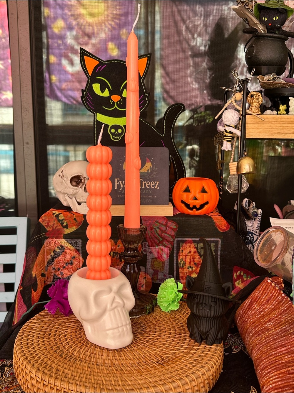 Pumpkin Taper Candle Set – Stacked Pumpkins & Embossed Pumpkin Taper